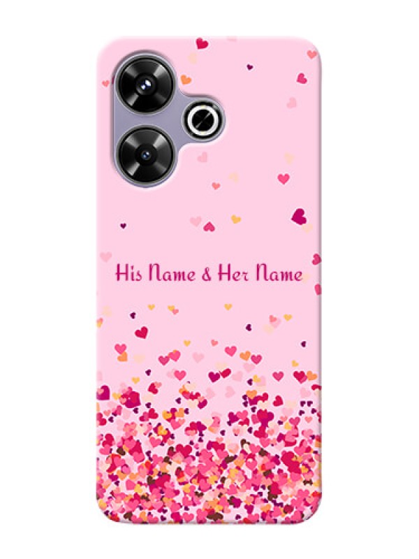 Custom Xiaomi Redmi 13 5G Photo Printing on Case with Floating Hearts Design