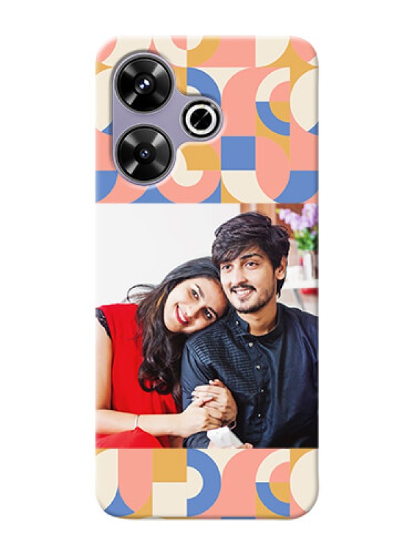 Custom Xiaomi Redmi 13 5G Photo Printing on Case with Semicircle Maze Pattern Design