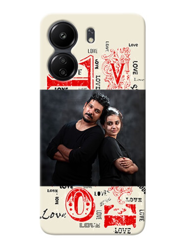 Custom Redmi 13C 4G mobile cases online: Trendy Love Design Case