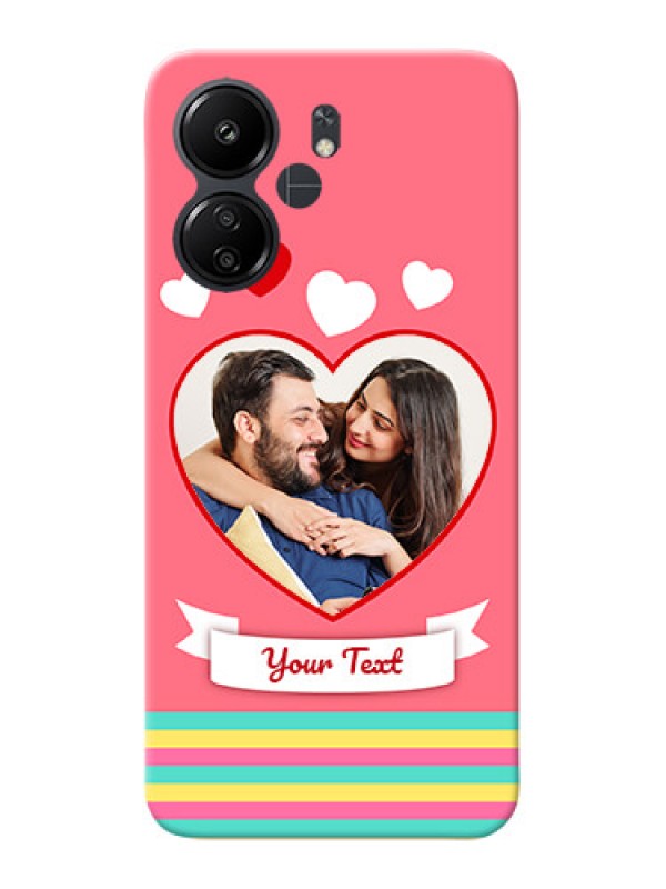 Custom Redmi 13C 4G Personalised mobile covers: Love Doodle Design
