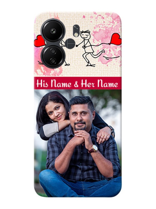 Custom Redmi 13C 4G phone back covers: You and Me Case Design