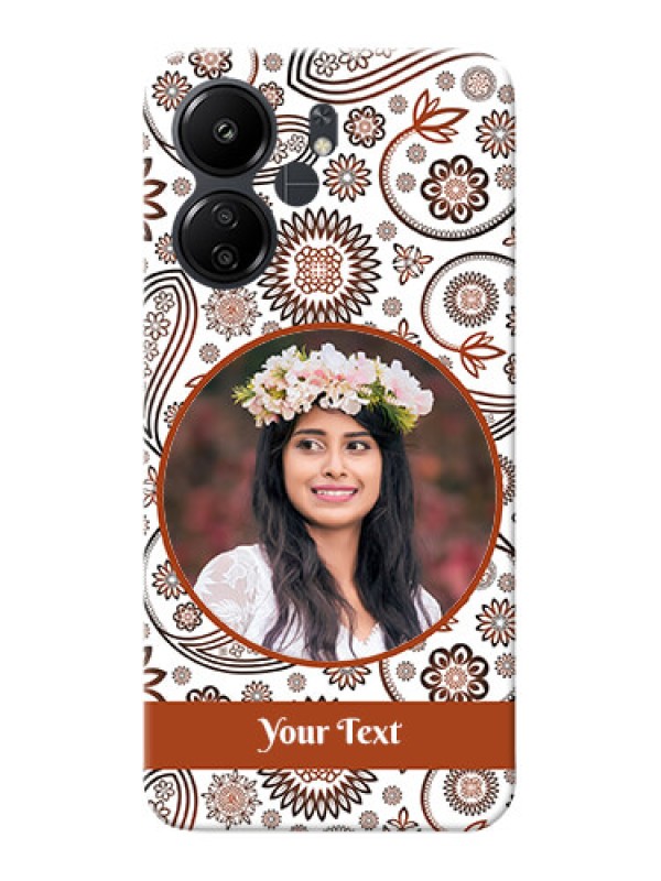 Custom Redmi 13C 4G phone cases online: Abstract Floral Design