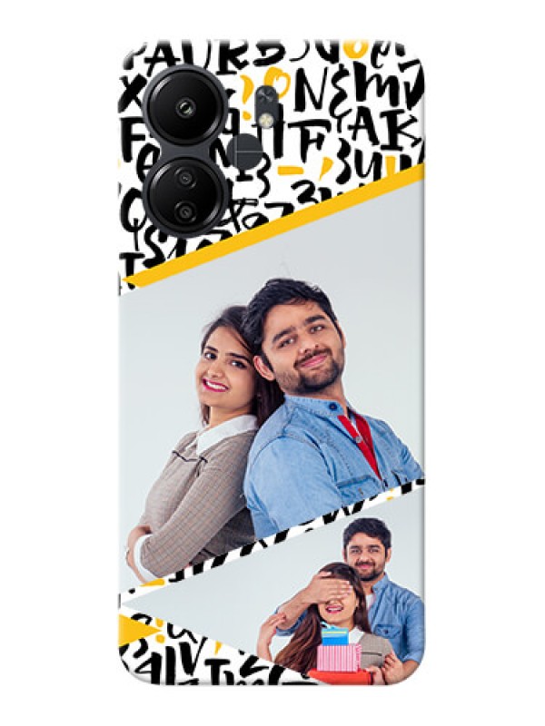 Custom Redmi 13C 4G Phone Back Covers: Letters Pattern Design