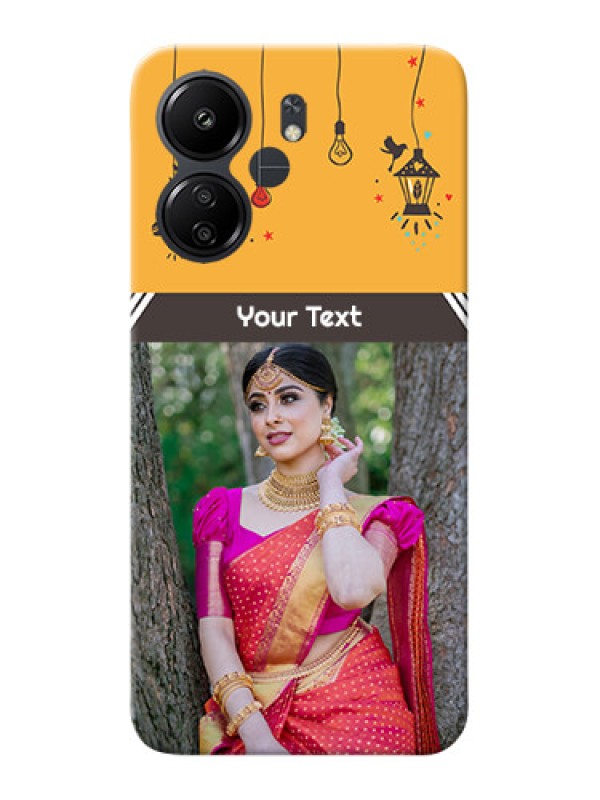 Custom Redmi 13C 4G custom back covers with Family Picture and Icons