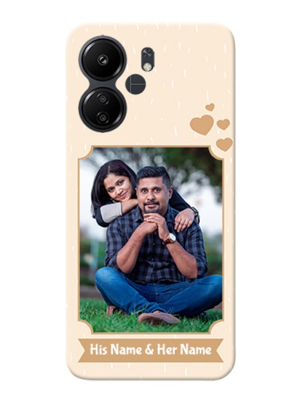 Custom Redmi 13C 4G mobile phone cases with confetti love design