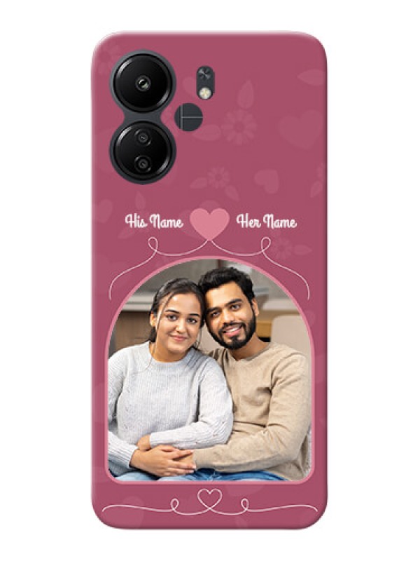 Custom Redmi 13C 4G mobile phone covers: Love Floral Design