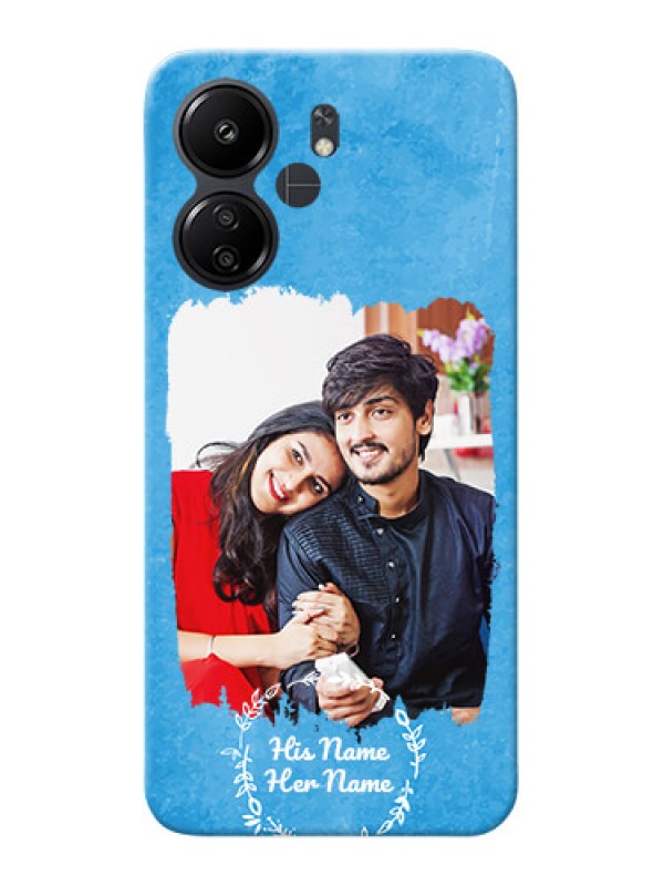 Custom Redmi 13C 4G custom mobile cases: Blue Color Vintage Design