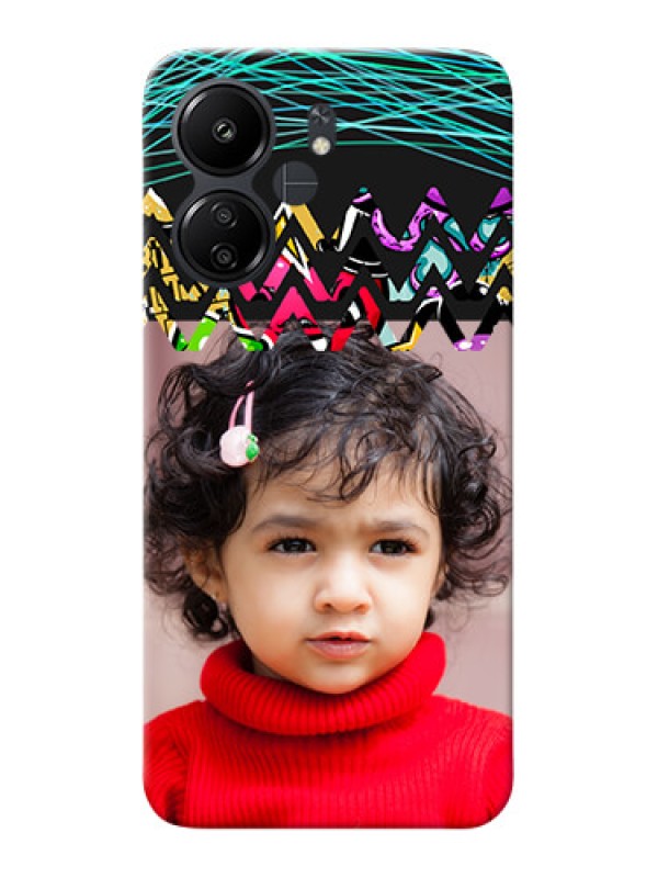 Custom Redmi 13C 4G personalized phone covers: Neon Abstract Design