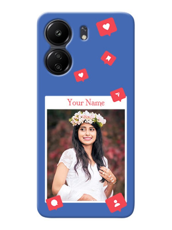 Custom Redmi 13C 4G Custom Phone Case with Like Share And Comment Design