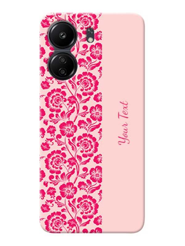 Custom Redmi 13C 4G Custom Phone Case with Attractive Floral Pattern Design