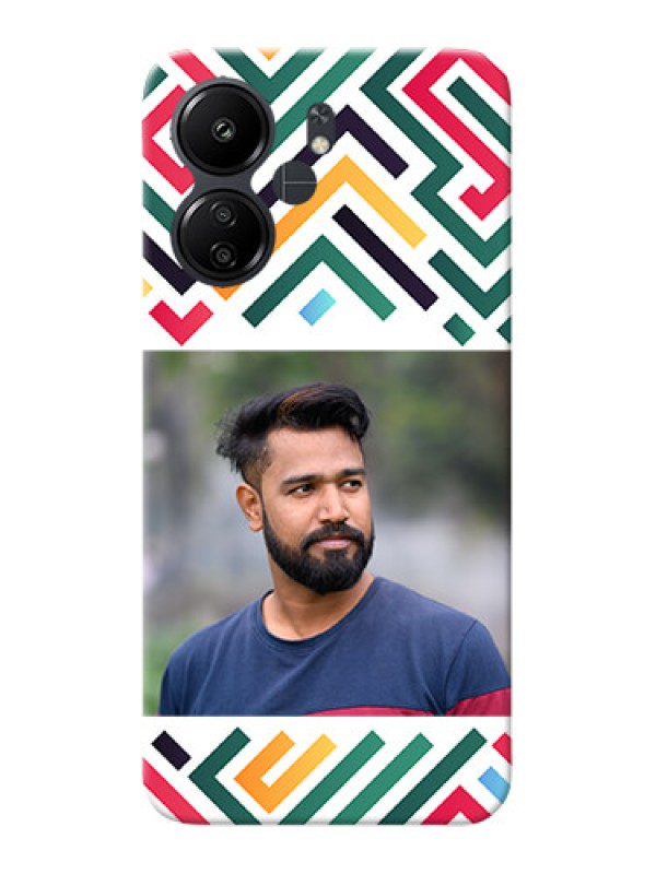 Custom Redmi 13C 4G Personalized Phone Case with Colorful Maze Pattern Design