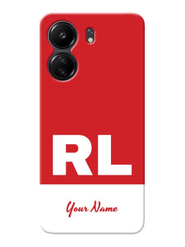 Custom Redmi 13C 4G Personalized Phone Case with dual tone custom text Design