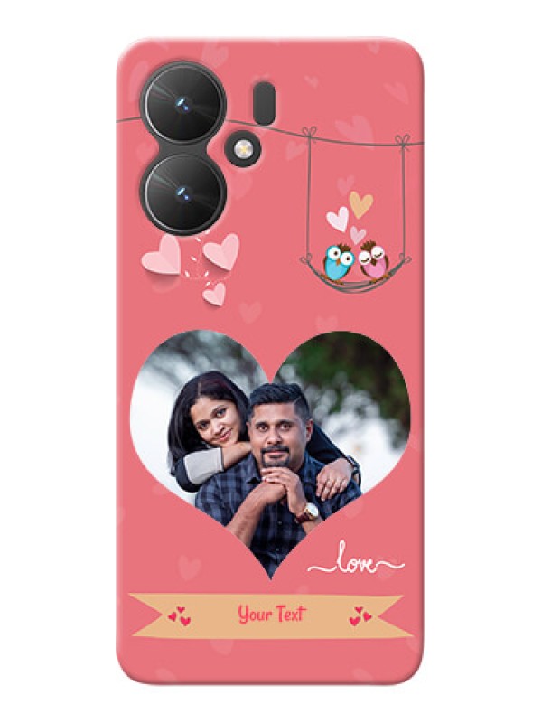 Custom Redmi 13C 5G custom phone covers: Peach Color Love Design