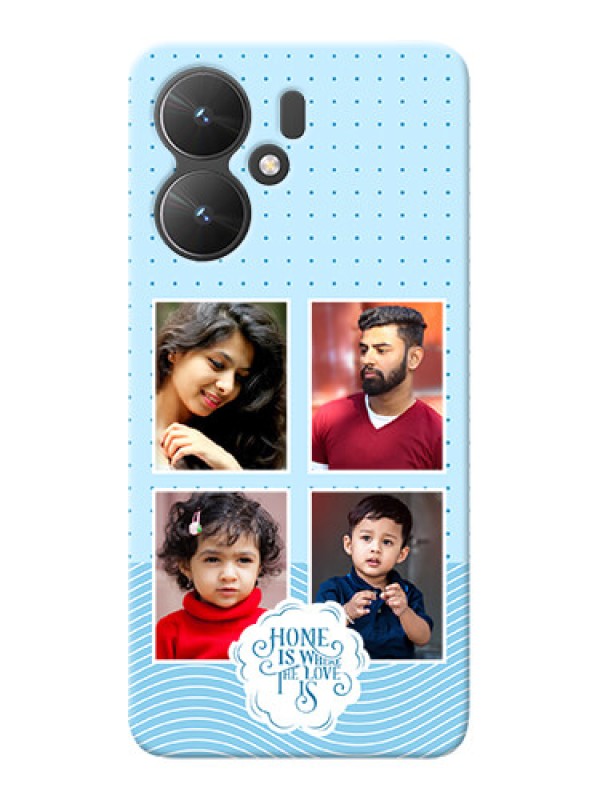Custom Redmi 13C 5G Custom Phone Case with Cute love quote with 4 pic upload Design