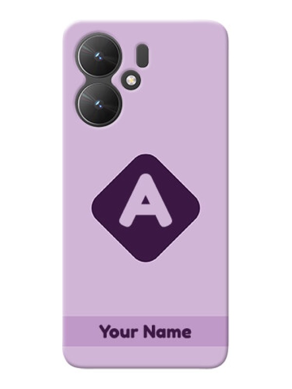 Custom Redmi 13C 5G Custom Mobile Case with Custom Letter in curved badge Design