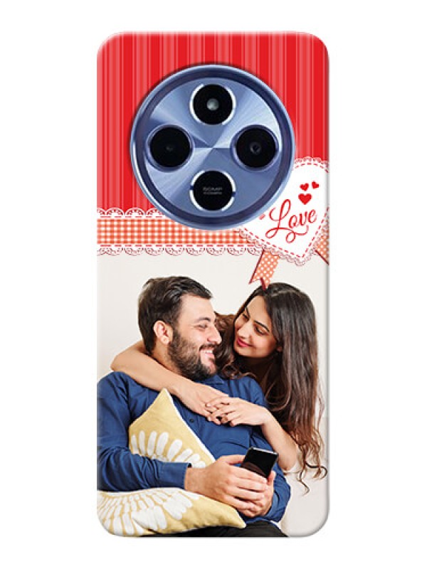 Custom Xiaomi Redmi 14C 5G Custom Hard Phone Case - Red Love Pattern Design