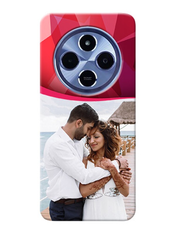 Custom Xiaomi Redmi 14C 5G Custom Hard Phone Case - Red Abstract Design