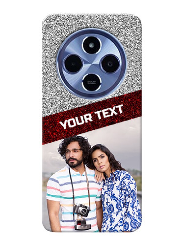 Custom Xiaomi Redmi 14C 5G Custom Hard Phone Case - Image Holder With Glitter Strip Design