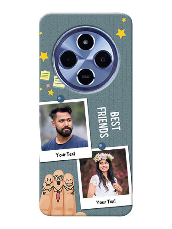 Custom Xiaomi Redmi 14C 5G Custom Hard Phone Case - Sticky Frames And Friendship Design