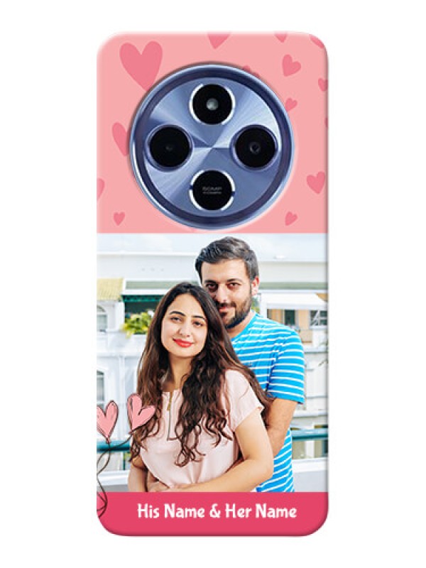 Custom Xiaomi Redmi 14C 5G Custom Hard Phone Case - Love Design Peach Color