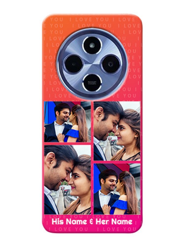 Custom Xiaomi Redmi 14C 5G Custom Hard Phone Case - I Love You Pink Design