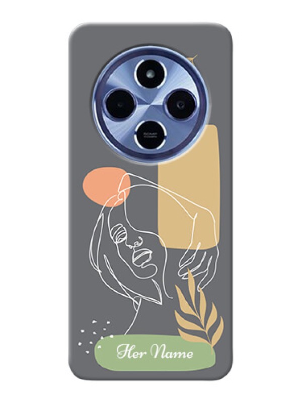 Custom Xiaomi Redmi 14C 5G Custom Hard Phone Case - Gazing Woman Line Art Design