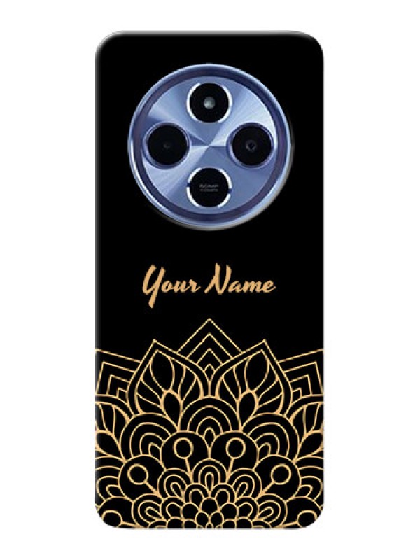 Custom Xiaomi Redmi 14C 5G Custom Hard Phone Case - Golden Mandala Design