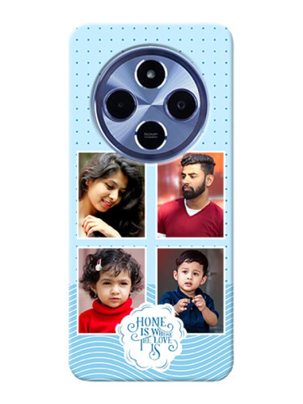 Custom Xiaomi Redmi 14C 5G Custom Hard Phone Case - Cute Love Quote With 4 Pic Upload Design