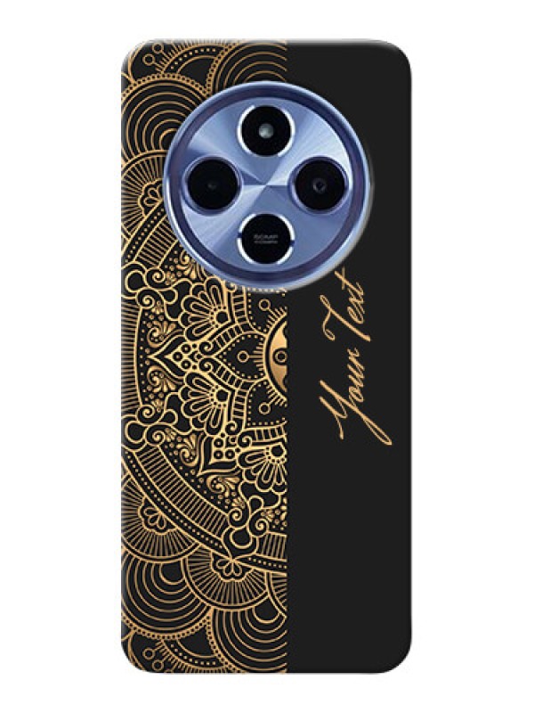 Custom Xiaomi Redmi 14C 5G Custom Hard Phone Case - Mandala Art With Custom Text Design