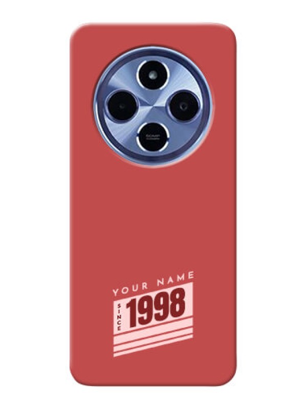 Custom Xiaomi Redmi 14C 5G Custom Hard Phone Case - Red Custom Year Of Birth Design