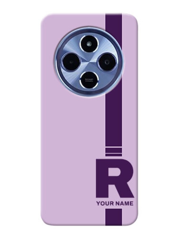 Custom Xiaomi Redmi 14C 5G Custom Hard Phone Case - Simple Dual Tone Stripe With Name Design