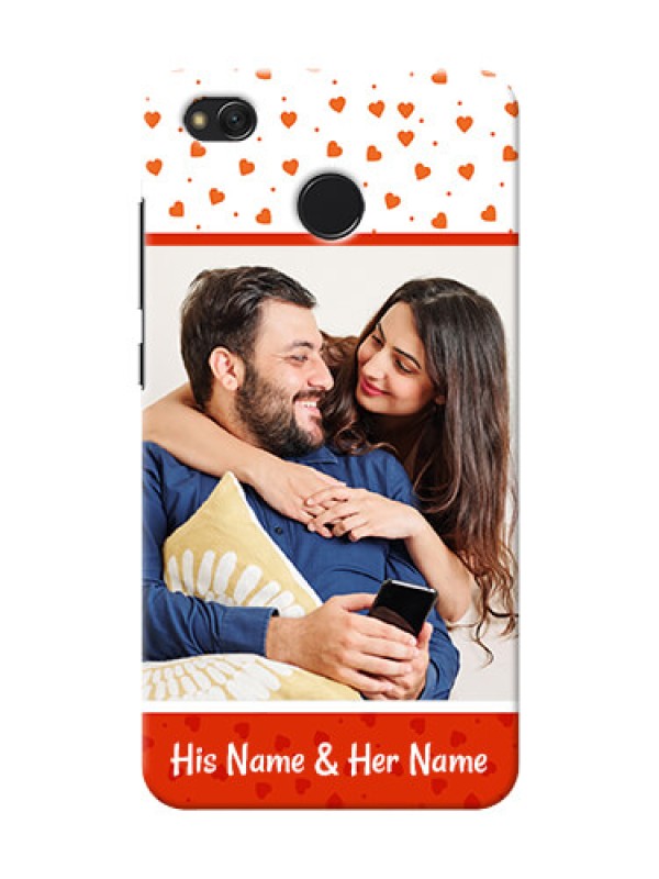 Custom Xiaomi Redmi 4 Orange Love Symbol Mobile Cover Design