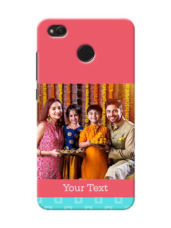 Custom Xiaomi Redmi 4 Pink And Blue Pattern Mobile Case Design