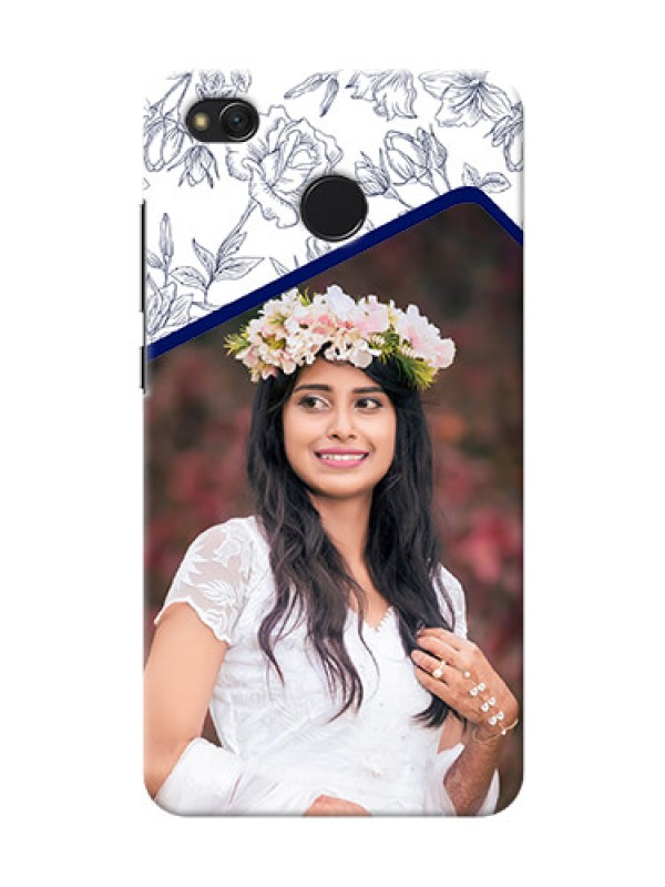 Custom Xiaomi Redmi 4 Floral Design Mobile Cover Design