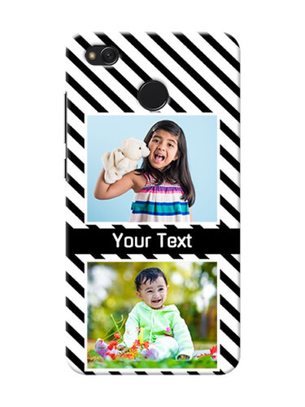 Custom Xiaomi Redmi 4 2 image holder with black and white stripes Design