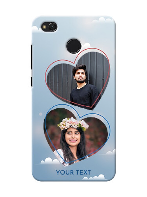 Custom Xiaomi Redmi 4 couple heart frames with sky backdrop Design