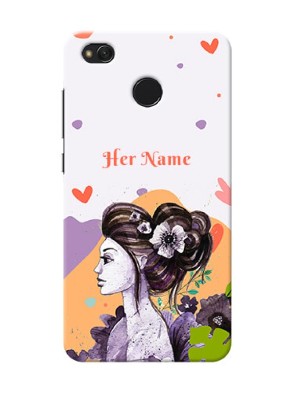 Custom Redmi 4 Custom Mobile Case with Woman And Nature Design