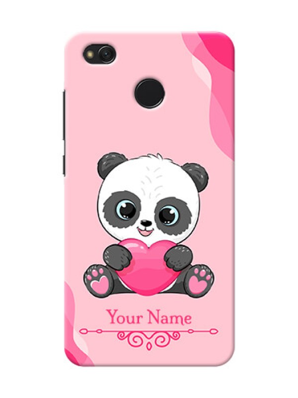 Custom Redmi 4 Mobile Back Covers: Cute Panda Design