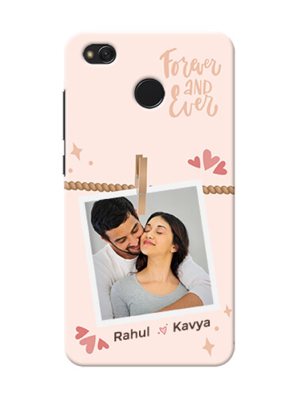 Custom Redmi 4 Phone Back Covers: Forever and ever love Design