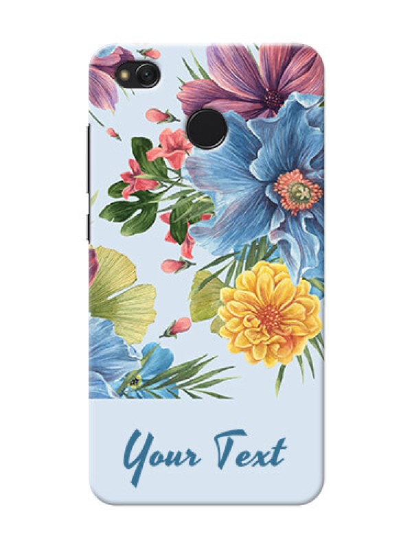 Custom Redmi 4 Custom Phone Cases: Stunning Watercolored Flowers Painting Design