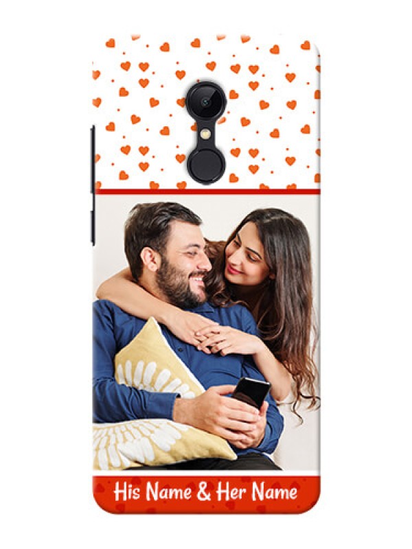 Custom Redmi 5 Phone Back Covers: Orange Love Symbol Design