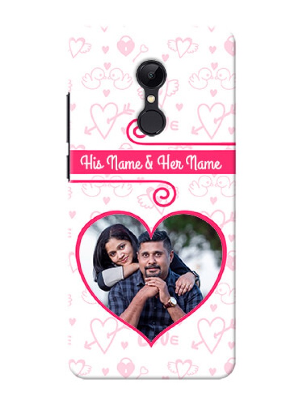 Custom Redmi 5 Personalized Phone Cases: Heart Shape Love Design