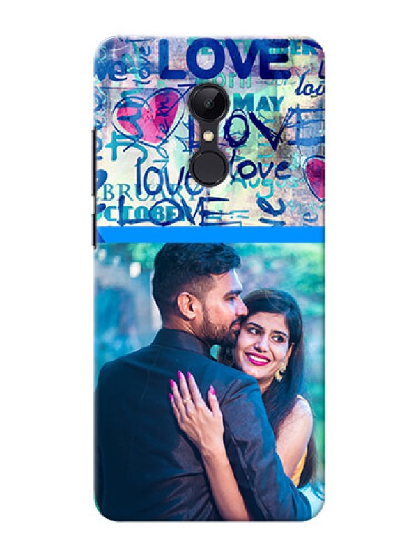 Custom Redmi 5 Mobile Covers Online: Colorful Love Design