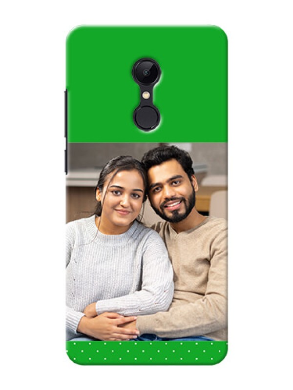 Custom Redmi 5 Personalised mobile covers: Green Pattern Design