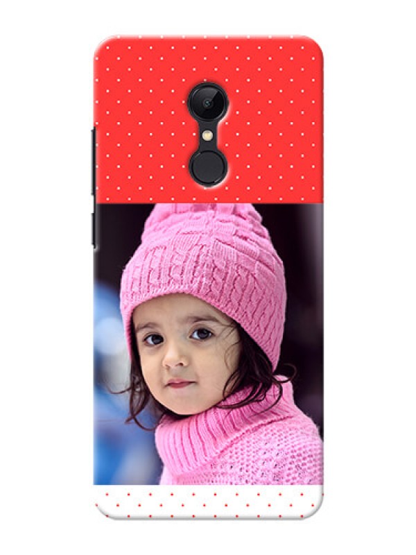 Custom Redmi 5 personalised phone covers: Red Pattern Design