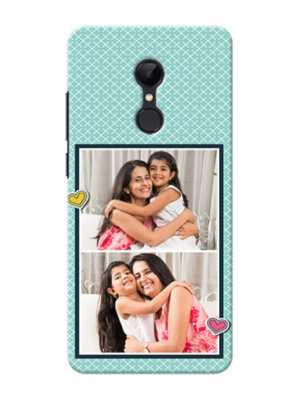 Custom Redmi 5 Custom Phone Cases: 2 Image Holder with Pattern Design