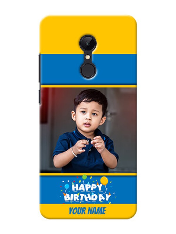 Custom Redmi 5 Mobile Back Covers Online: Birthday Wishes Design