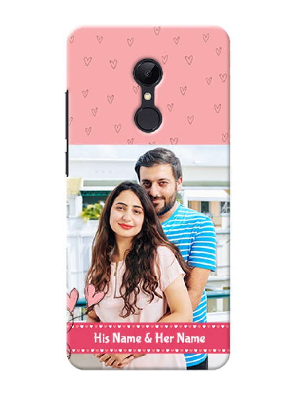 Custom Redmi 5 phone back covers: Love Design Peach Color