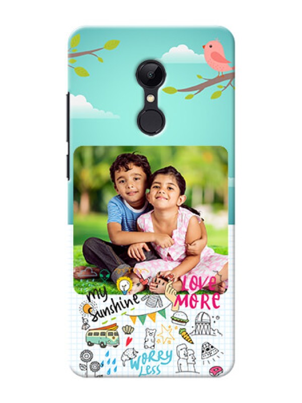 Custom Redmi 5 phone cases online: Doodle love Design