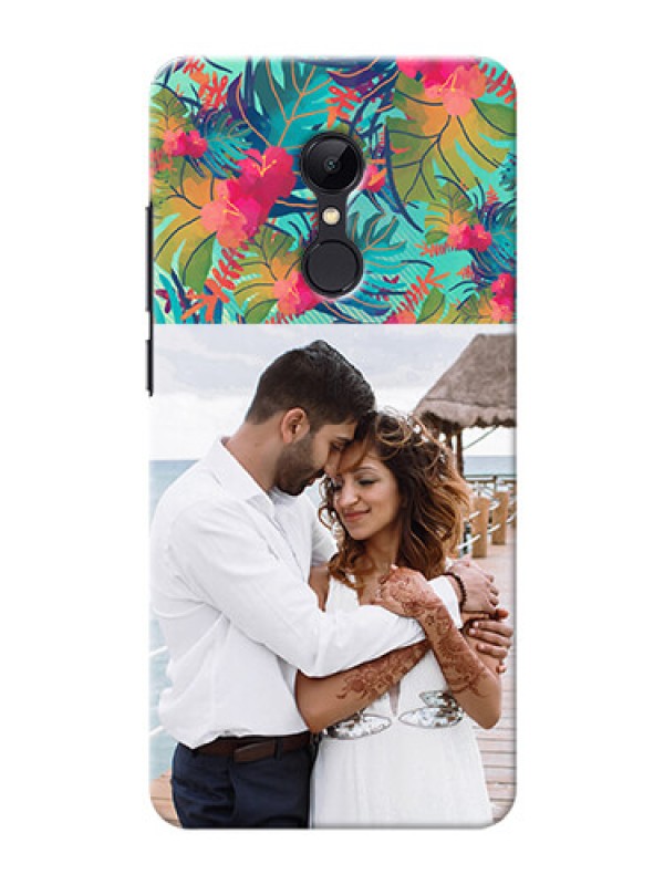 Custom Redmi 5 Personalized Phone Cases: Watercolor Floral Design